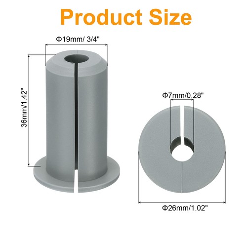 4Pcs Wall Grommets for Cables 3/4 Inch Cable with 7mm Hole Silicone Grey - Afbeelding 2 van 6