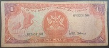(1997-2002) Trinidad and Tobago 1 Dollar P36d, QV523158, sig Dookeran. 