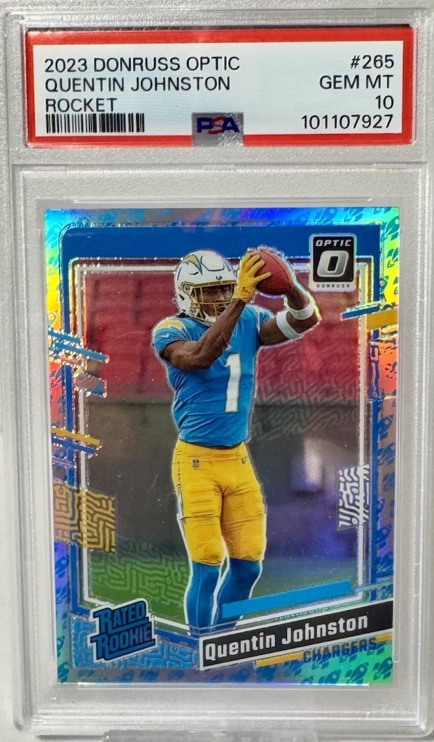 2023 Panini Donruss Optic - Rated Rookie Quentin Johnston #265 ROCKET Prizm (RC)