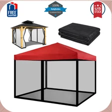 10x10Mosquito Net with Zipper for Patio Camping Gazebo and Canopy Tent(Only Net)