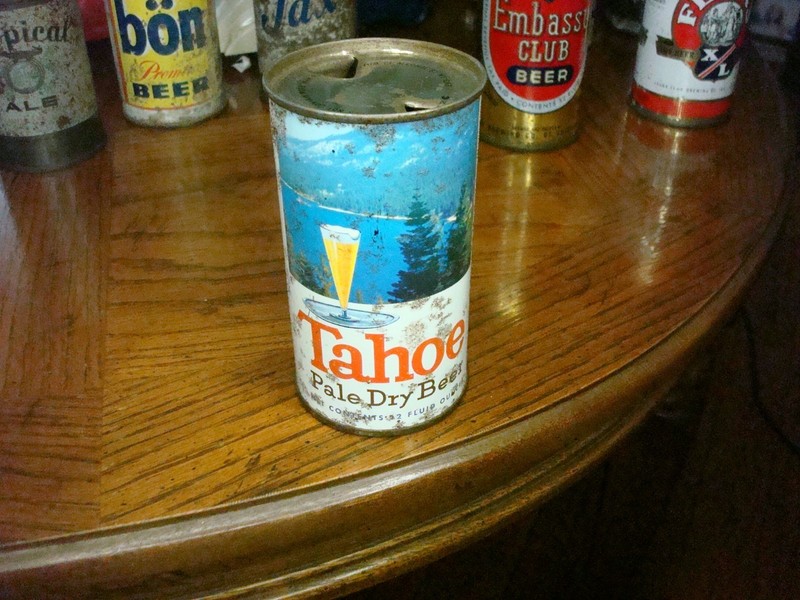 TAHOE PALE DRY BEER FLAT TOP BEER CAN GRACE BROS BREWING CO SANTA ROSA CA