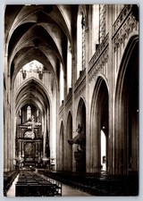 Vtg Postcard Antwerp Church Cathedral Interior View Belgium