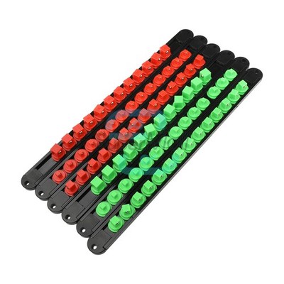 ABS Socket Organizer 1/2 3/8 1/4'' Drive Socket Rail Holders Aluminum Alloy 360°