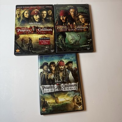 Pirates Of The Caribbean Movie Lot 3 DVD Set