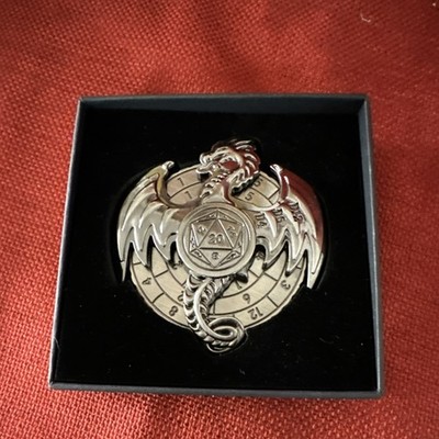Newwirm Dungeons & Dragons Dragon D20 Silver Spinner Dice Accessory X004HXUVVB
