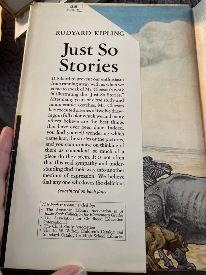JUST SO STORIES By Rudyard Kipling Vintage Book (1912, HC/DJ, Library Edition) - Image 3 of 4