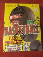 1990-91 FLEER BASKETBALL WAX BOX BBCE SEALED MICHAEL JORDAN  5TH ANNV WAX BOX