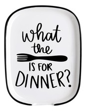 Ceramic Fork Spoon Rest What The Fork Is for Dinner, Functional Kitchenware S...