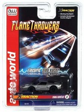 NEW Auto World Xtraction 2005 Ford GT SILVER FLAME THROWERS HO Scale Slot Car
