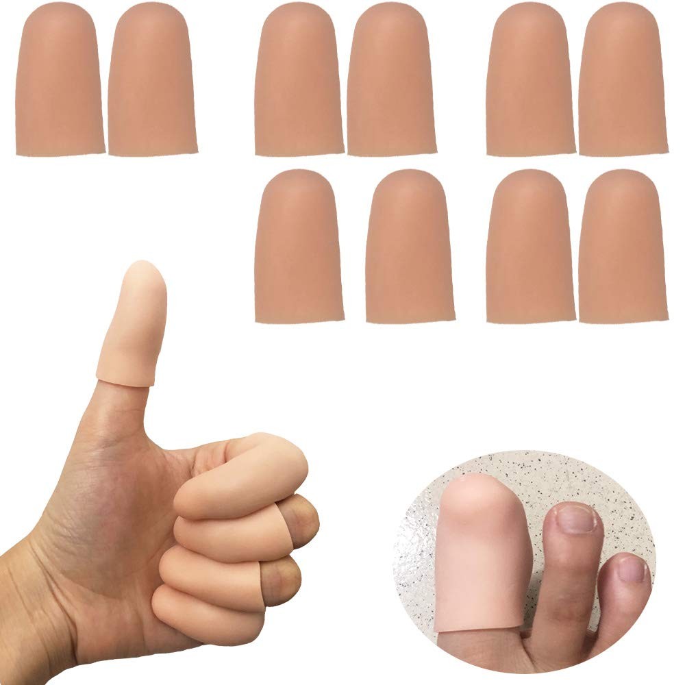 Gel Finger Protectors Finger Caps Silicone Fingertips Protection - Finger Cots G