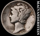 1937-D Mercury Dime- Silver- Scarce Better Date No Reserve #J3945