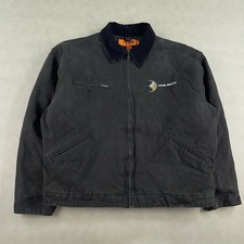 VTG Detroit Style Workwear Jacket Canvas Blac...