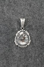White Buffalo & Sterling Silver Pendant - Samuel Yellowhair