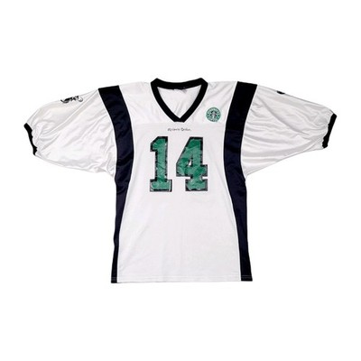 Vintage Starbucks Football Jersey #14 Sz Medium Seattle Coffee 90s RARE Employee