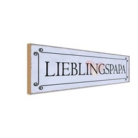 Holzschild 10X27 Cm Lieblingspapa Herz Familie Freunde Deko Geschenk Holz Schild