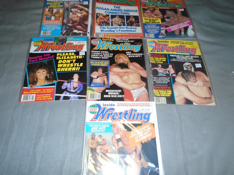 7 issues Inside Wrestling magazine 1980's Flair Warriors Rich II Liz Hogan Andre