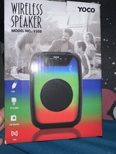 YOCO BLUETOOTH SPEAKER 5W STEREO PORTABLE WIRELESS, DEEP BASS SOUND  LIGHTS NEW