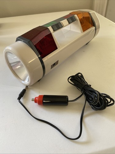 Lanterna luminosa portatile vintage anni 80 torcia elettrica a batteria/AC-DC - Foto 1 di 5