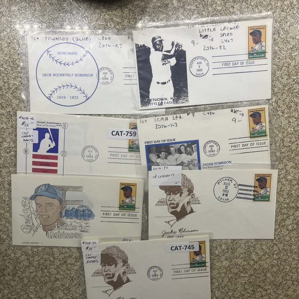 FDC 2016 Jackie Robinson Cachet Lot of 30 Unaddressed  (3 Are Limited Editions) - Image 3 of 4