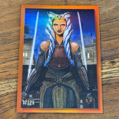 Ahsoka's New Path 2023 Topps Star Wars Galaxy Chrome ORANGE 11/25 Poster #WSW-7