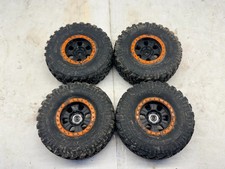 Used Axial Capra Utb18 118 Nitto Trail Grappler Mini Wheels Tires Orange 5622