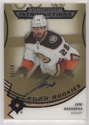 2020 Upper Deck Ultimate Collection Gold 10/50 Jani Hakanpaa Rookie Auto RC 5d9