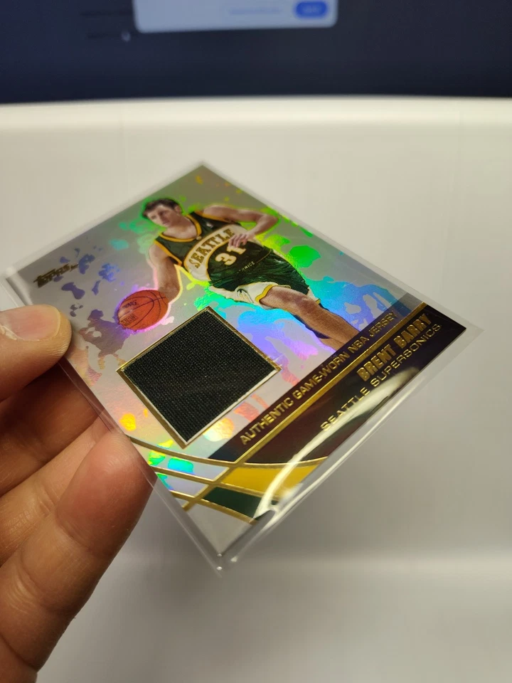 🏀Brent Barry 2004 Topps #BB Game Worn Jersey-Seattle Super Sonics-NBA - Image 3 of 4