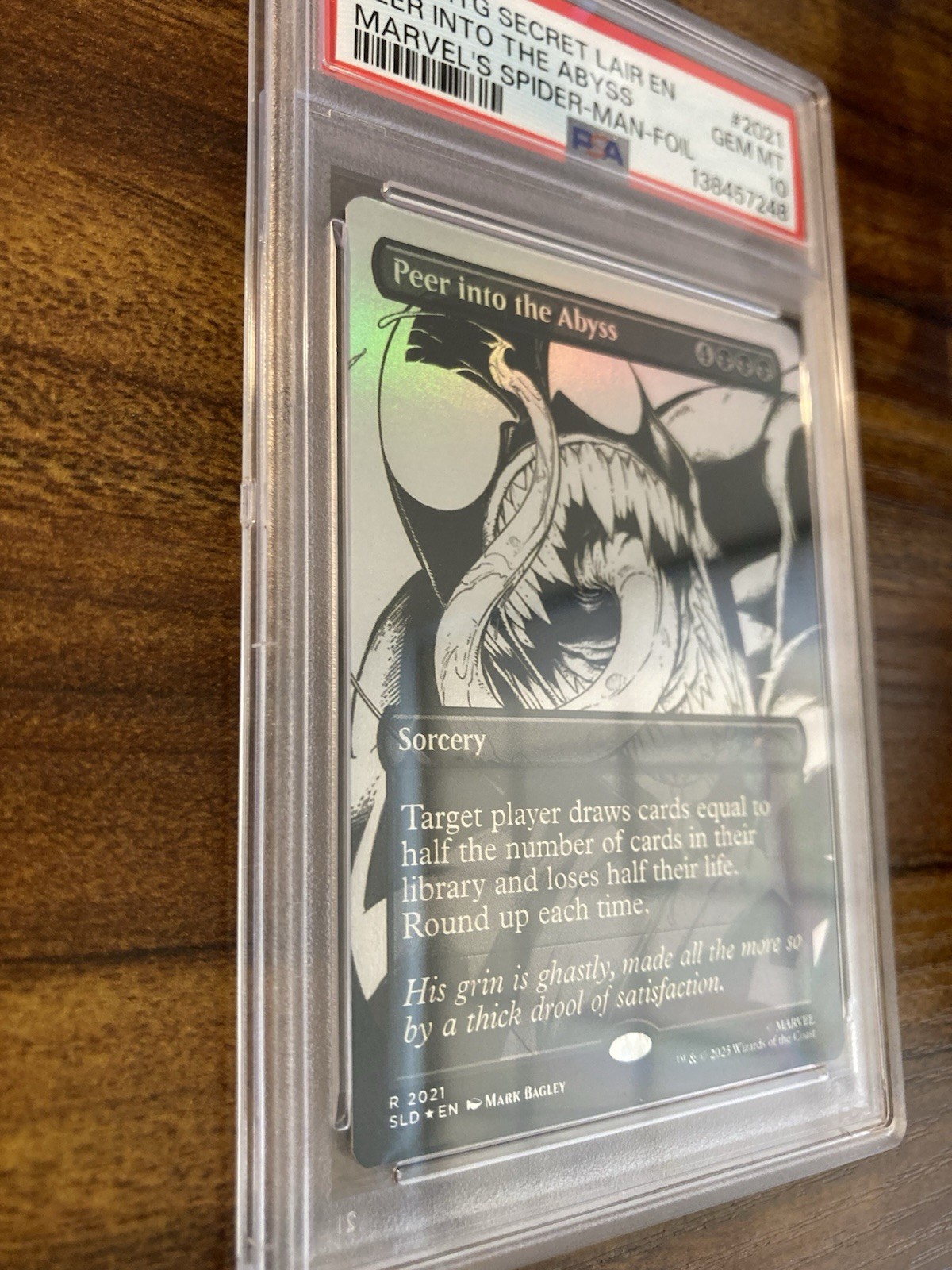 MTG✨PEER INTO THE ABYSS 🌈 FOIL✨SLD Marvel’s Spider-Man VENOM Inks PSA 10 RARE view 3