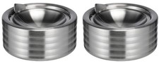 2er Set Windaschenbecher Edelstahl  Aschenbecher Klappaschenbecher Gluttöter