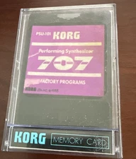 Korg 707 Performing Synthesizer 100 Sounds Card PSU-101 - Vintage (Tested)