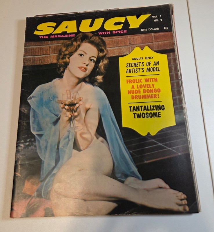 SAUCY Adult Men Magazine with Spice VINTAGE 50s 60s VOLUME 1 #2 rare