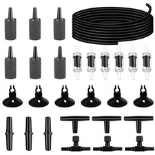 Aquarium Air Pump Accessories Kit 19.7ft Airline Tubing Air Stones Valves