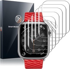 Apple Watch 45mm Screen Protector 6-Pack 9/8/7 Anti-Scratch Self-Healing TPU HD