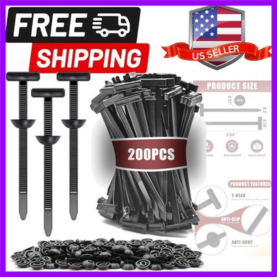 200 Pack Nylon Universal Cable Tie Buckle Zip Tie, Heavy Duty Self-Locking Pu...