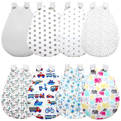 Baby-Joy Schlafsack für Babys ZICK-ZACK Linie 100% Baumwolle WARM gefüttert