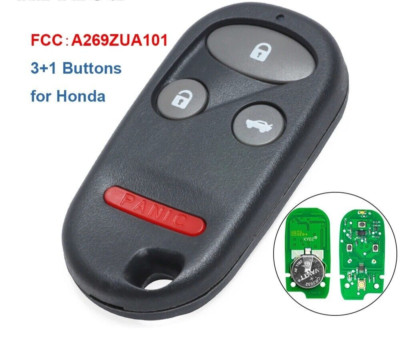 Honda CR-V Insight Odyssey Pilot Remote Control Car Key Fob 3+1 Buttons