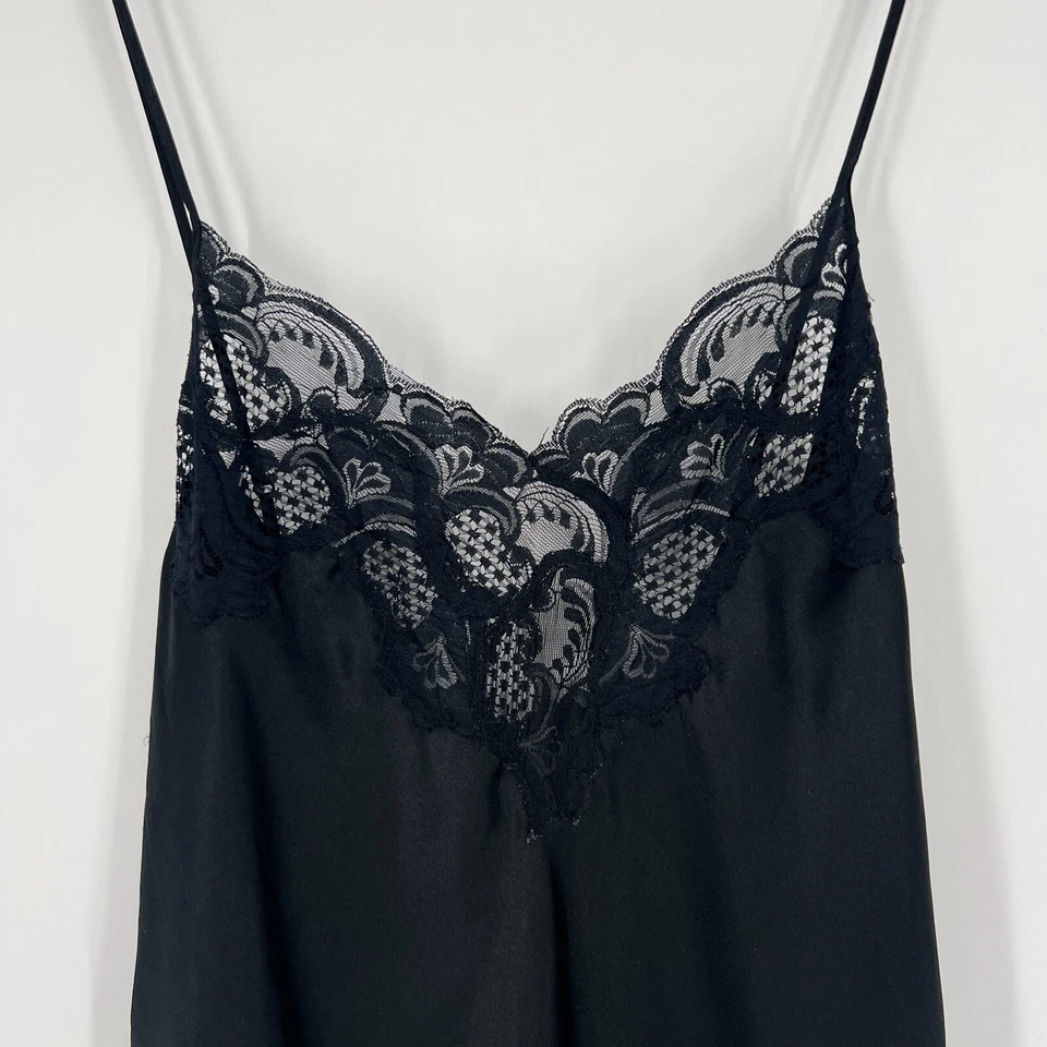 Sexy Mini Vestido De Colección Victoria Secret Para Mujer L Negro Sin Mangas Floral Encaje Foto 3 de 4