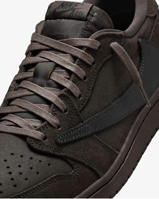 Air Jordan 1 Retro Low X Travis Scott Velvet Brown Dark Mocha Size