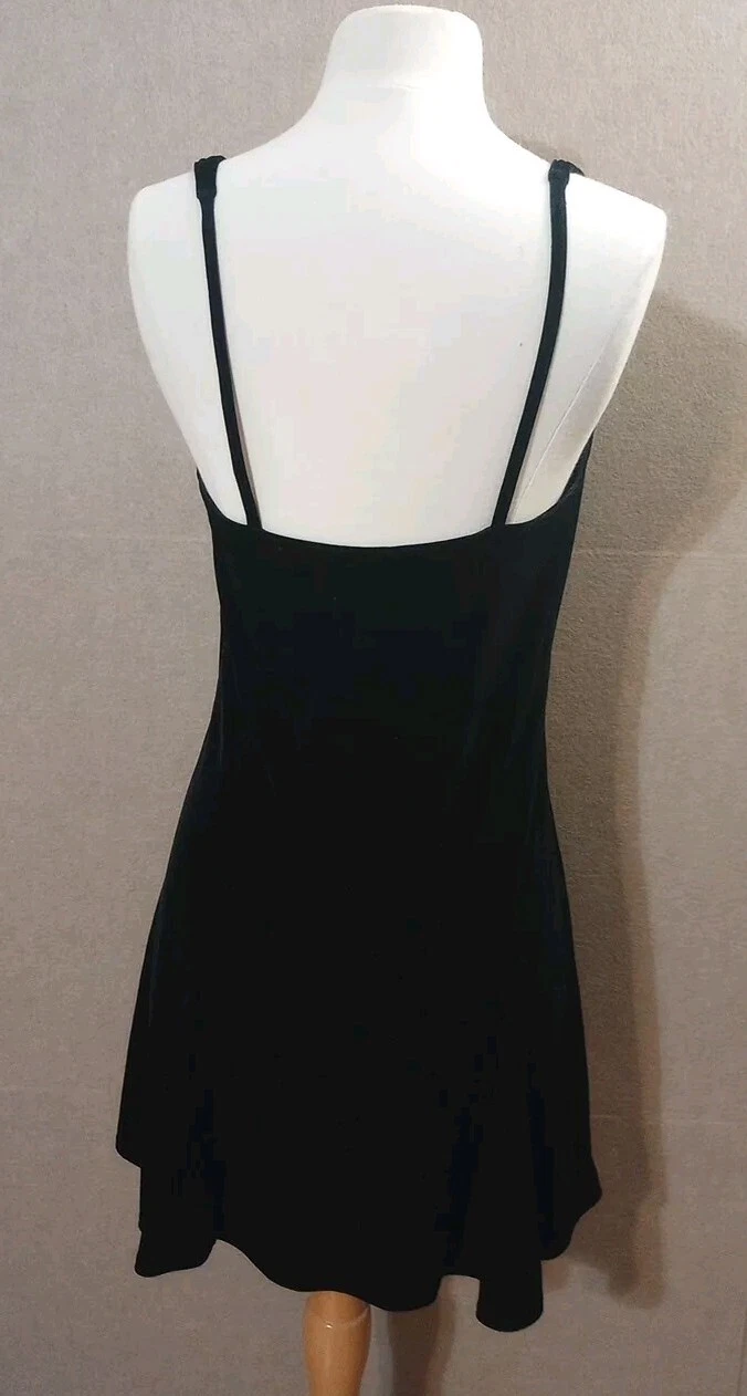 UNDERCOVER Abito donna Victorias Secret vintage Y2K velluto taglia S nero stravagante gotico sexy