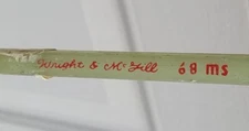 Vintage Wright & McGill square fiberglass casting rod fishing pole 68 MS 5'6"