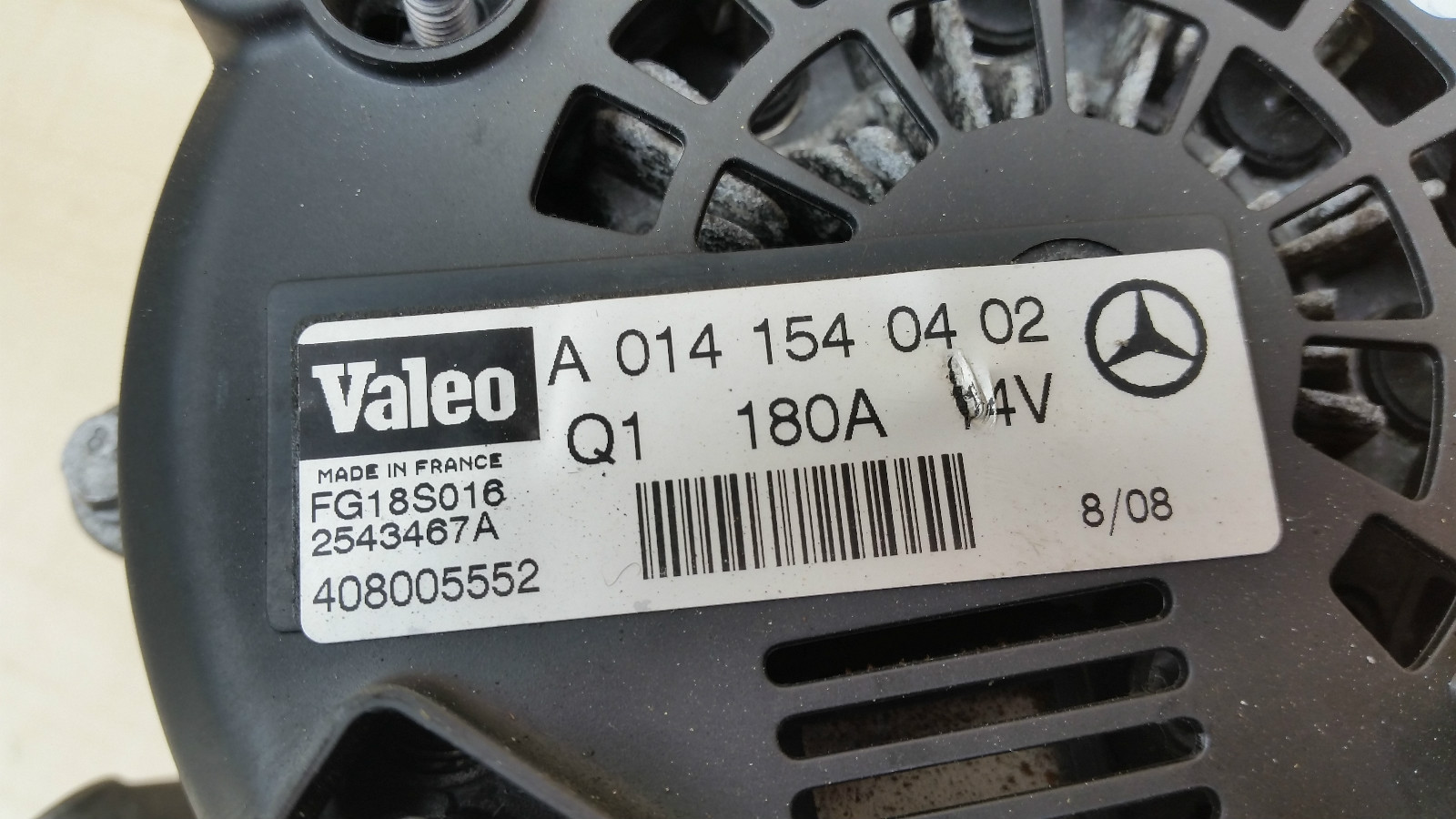 MERCEDES S CLASS SL350 ALTERNATOR A0141540402 | eBay