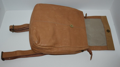 NWT AMERICAN LEATHER CO.  Genuine Leather Liberty Backpack Cafe Latte MSRP $228 American Leather Company Liberty Backpack in Caffe Latte  main image 4