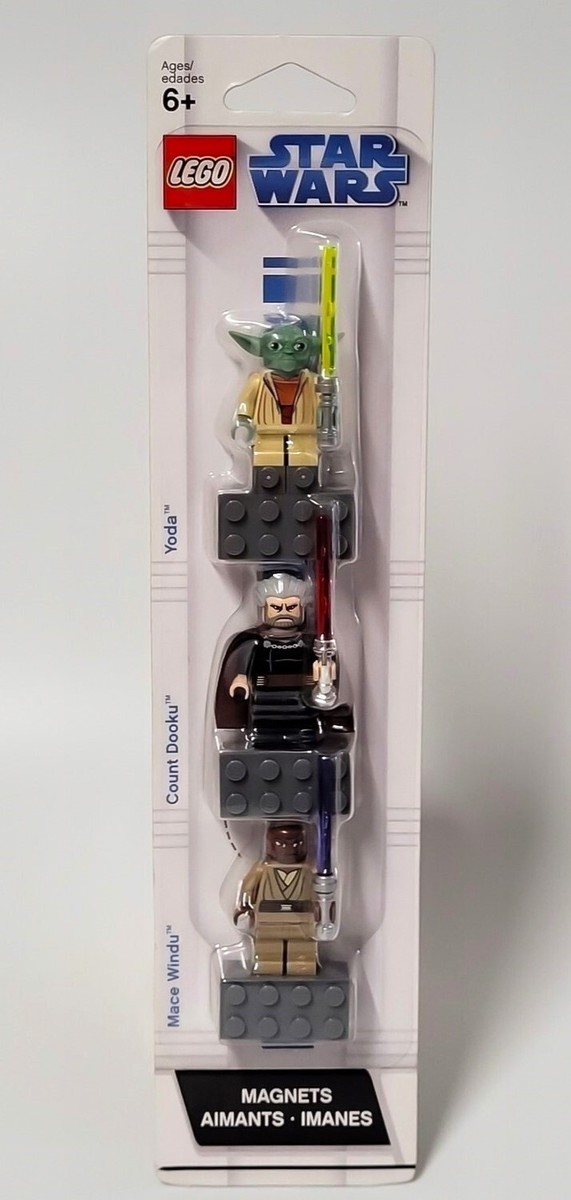 LEGO STAR WARS MINIFIGURE MAGNET 3 PACK 852555 YODA COUNT DOOKU