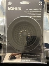 Kohler 4-1/2 inch Duostrainer Sink Strainer Matte Black K-R8799-C-BL Quick-Lock