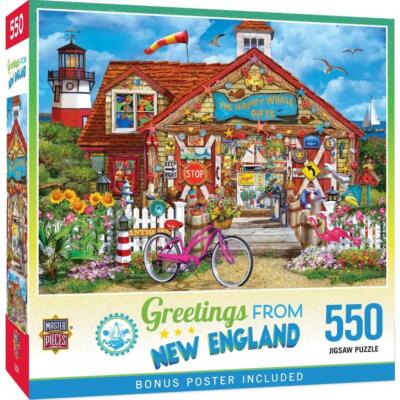 MasterPieces jigsaw puzzle;  Greetings From New England;  550 pcs
