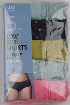 M&S Low Rise Shorts Knickers Multicoloured Womens Size 18 zz - Image 1 of 4
