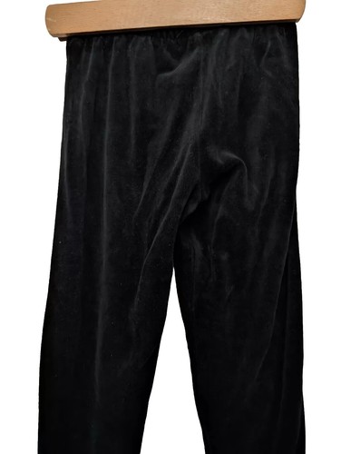 Vintage 1990's Black Velvet Stirrups Pants Girl's Size Small Soft Casual - Picture 3 of 6