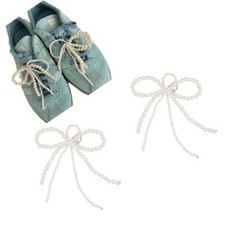 2 pcs Pearls Bowknot Shoe Decoration Charms for Sneakers Dress Shoes Elegant ...