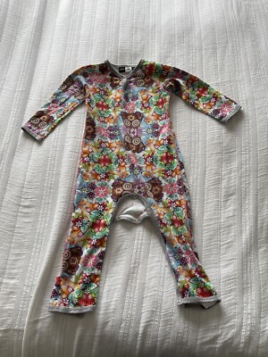 Molo Girls Designer Babygrow Sleepsuit Size 86 18 Months Owl Squirrel Blue Pink