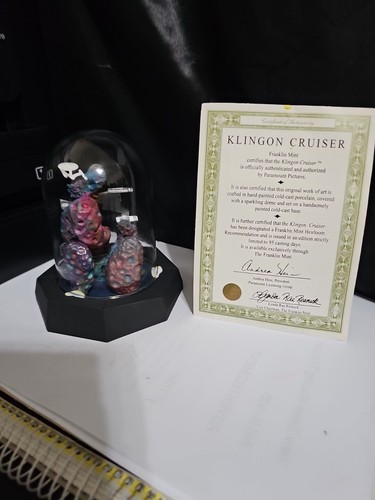 Star Trek Klingon Cruiser Dome Sculptur By Franklin Mint 1996 - Picture 2 of 3